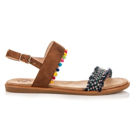 Kylie Ravne sandale s kopčom višebojan