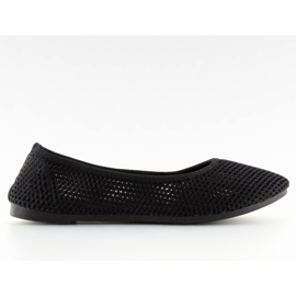 Crne mrežaste balerinke JX56 crne crna