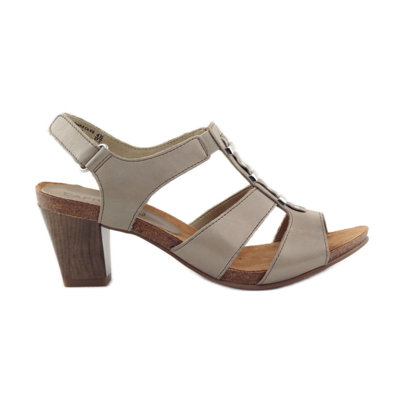 Ženske sandale Caprice s čičkom 28309 smeđa raznobojna