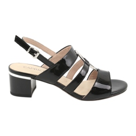 Caprice sandale ženske cipele s ukrasom 28208 crna