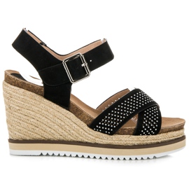 Kylie Sandale na klin crna