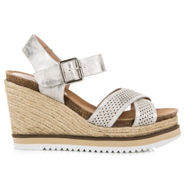 Kylie Sandale na klin siva