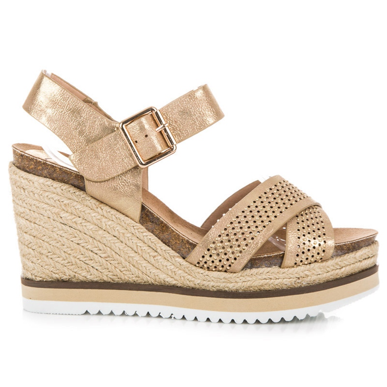 Kylie Sandale na klin žuta boja