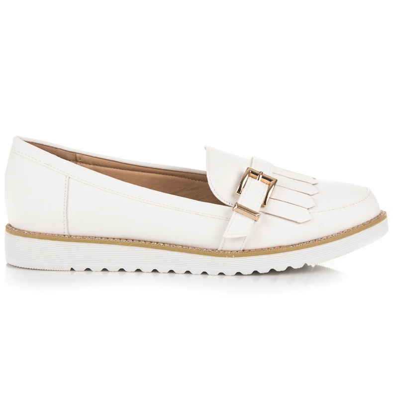 Vices Loaferice s ukrasnom kopčom bijela