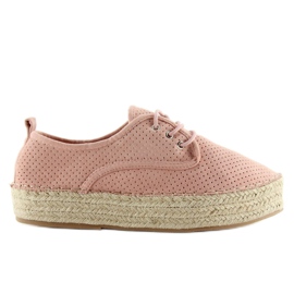 Ružičaste ženske espadrile LL-118 Pink ružičasta