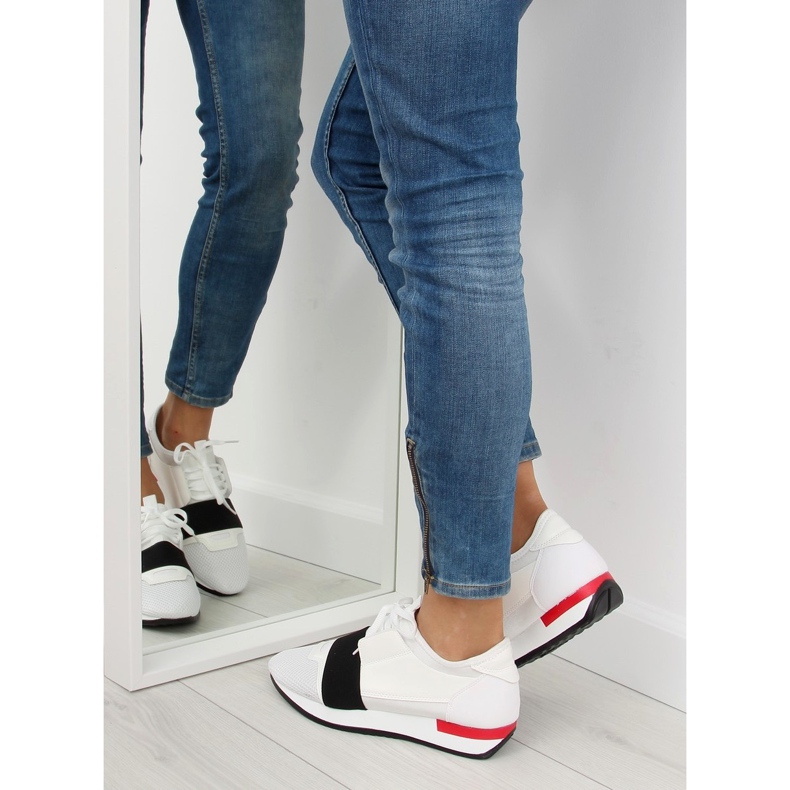 Bijela 16-515 BIJELA / CRVENA sportska obuća crno