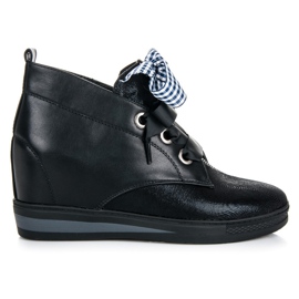 Vinceza Crne tenisice s vrpcom crno