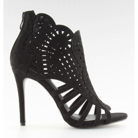 Crne čizme otvorenog prsta M286 Crne crna