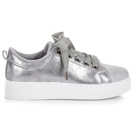 Sport Tenisice na platformi s uvezom siva