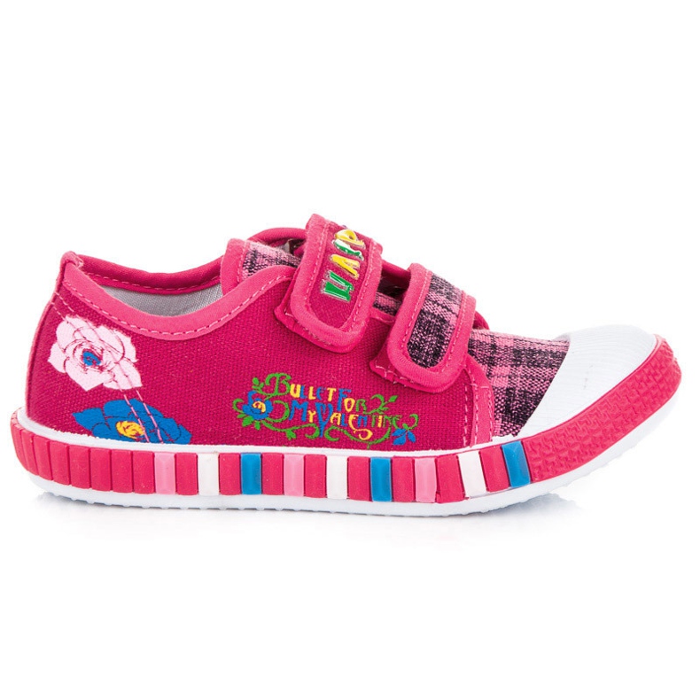 Hasby Kockaste tenisice za djevojčice ružičasta