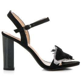 Kylie Boho sandale na šanku crna