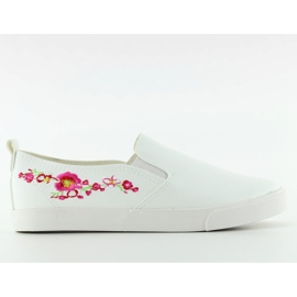 Sliponi s nježnim bijelim vezom g1204a Bijeli bijela