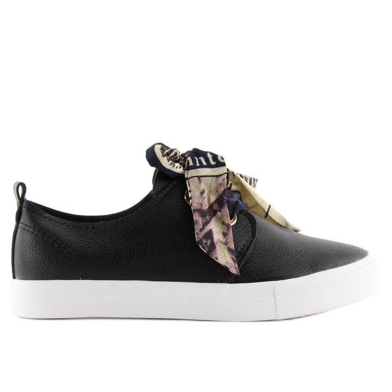 Crne XL09P Crne tenisice vezane vrpcom crno