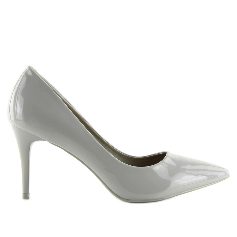 Sivo lakirane ženske pumpice LEI-83 Grey siva