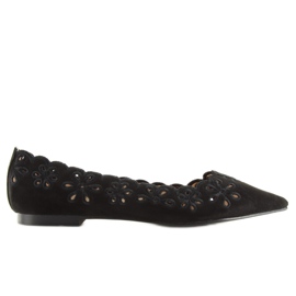 Crne ažurne balerinke Lt99P crne crna