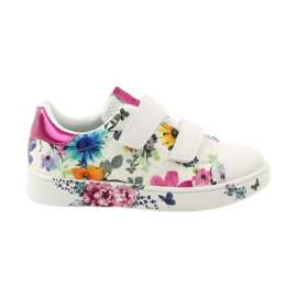 American Club Američke tenisice s kožnim uloškom raznobojna bijela