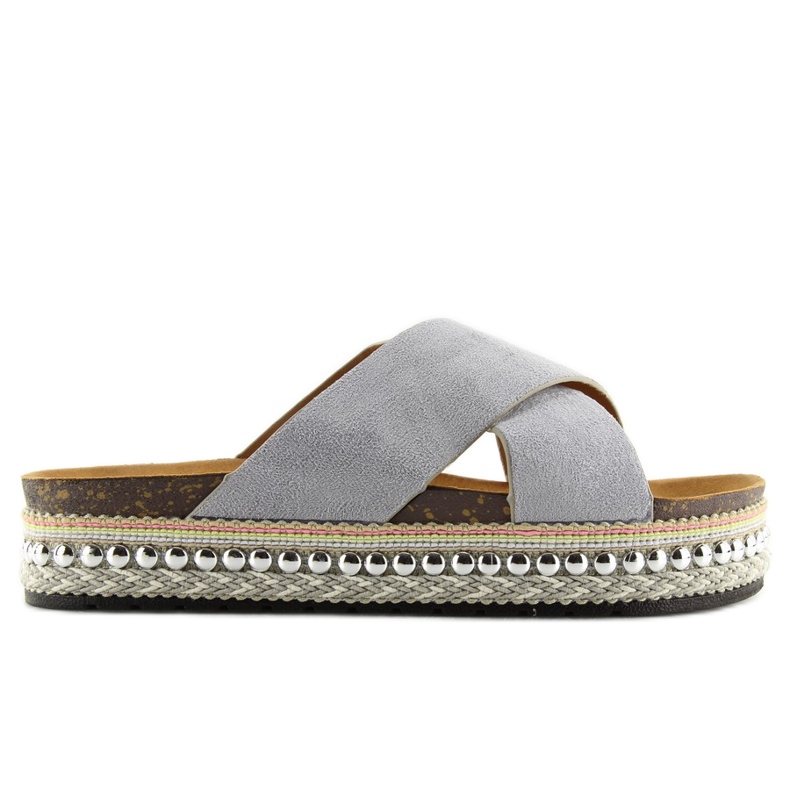 Siva Ženske sive papuče CK15P sive