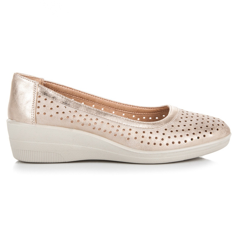 Kylie Ažurne balerine na klin žuta boja