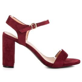 Vinceza Bordo sandale na stupu crvena