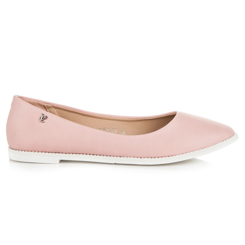 Vices Ružičaste balerinke s rhinestones ružičasta