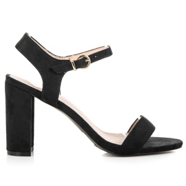 Vinceza Crne sandale na postu crno