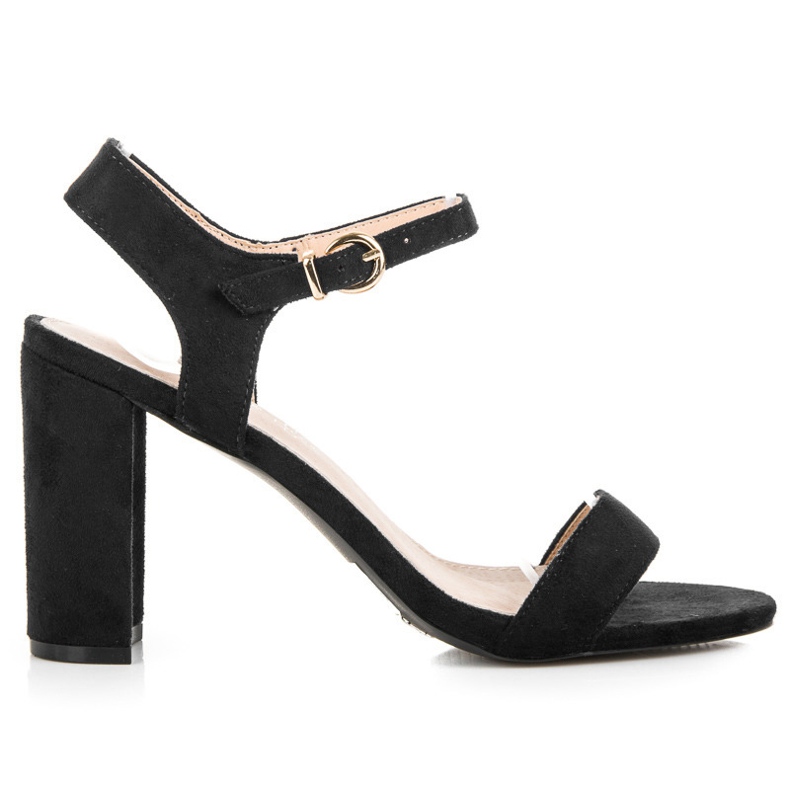 Vinceza Crne sandale na postu crno