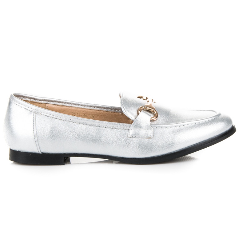 Vices Srebrne slip-on mokasinke siva