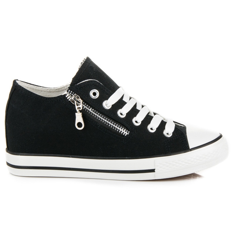 Kayla Vezane tenisice na klin crno