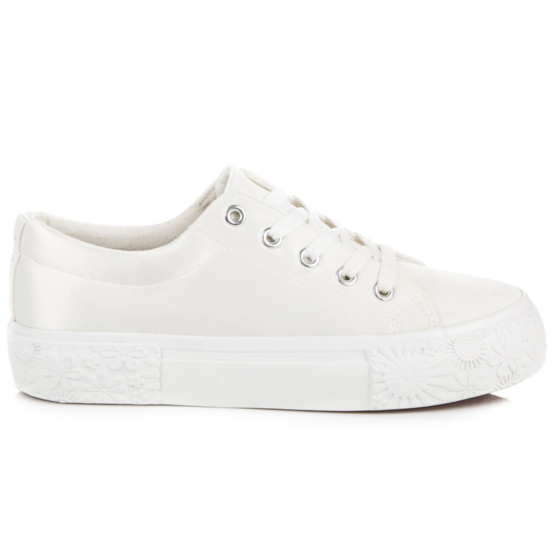 Kylie Satenske tenisice na platformi bijela