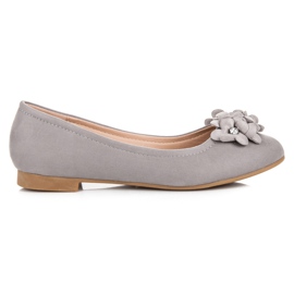 Vices Ženske balerinke s cvijećem siva