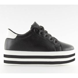 Crne crne tenisice s visokim potplatom crna