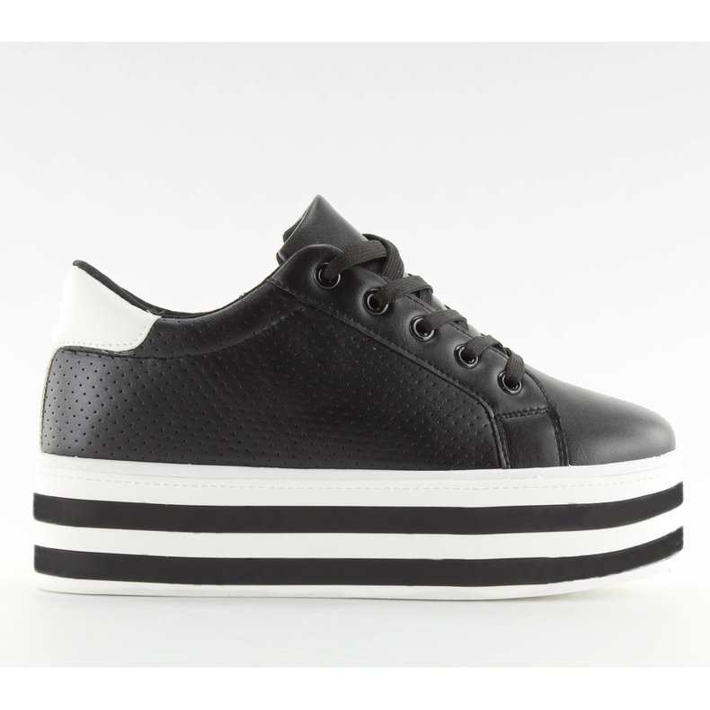 Crne crne tenisice s visokim potplatom crno