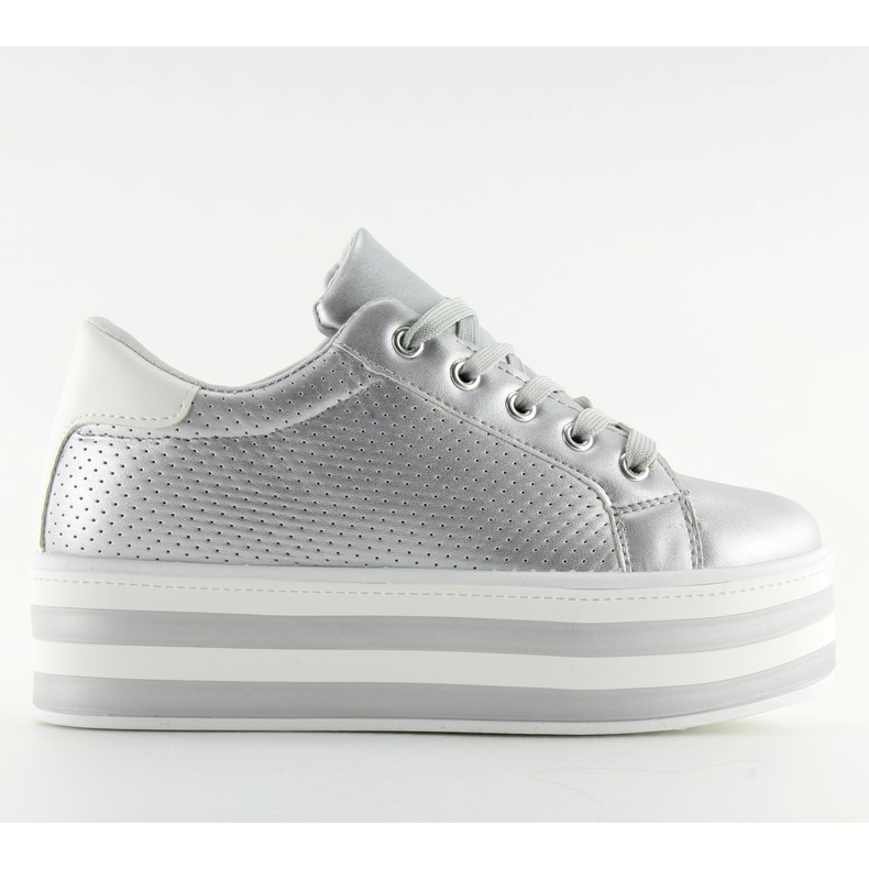 Srebrne NB183P Srebrne tenisice na visokom potplatu siva