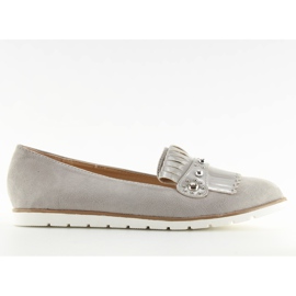 Siva Ženske sive mokasinke DM30P Siva