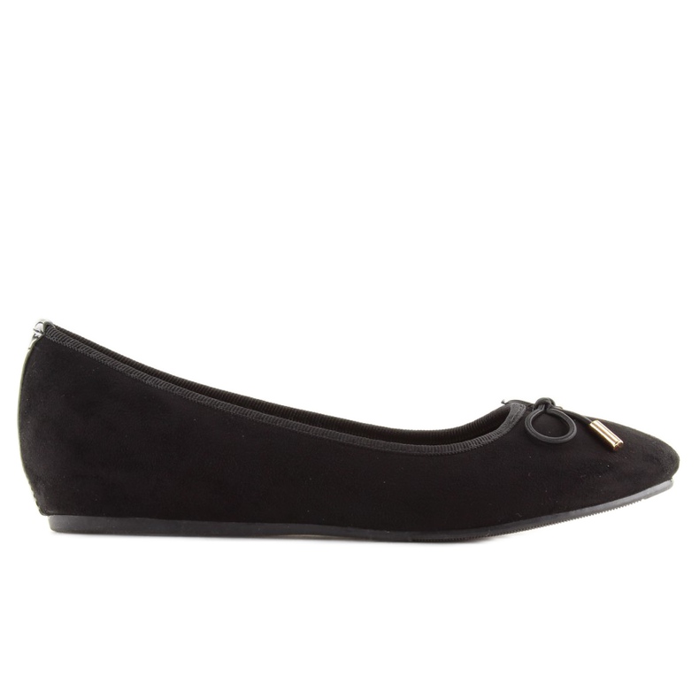 Crne balerine na skrivenom crnom klinu