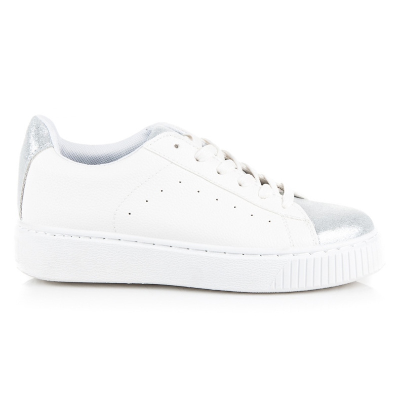 Vezane tenisice sa zmijskim printom bijela siva