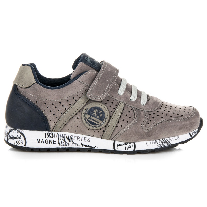 American Club Tenisice s gumicom i čičak trakom siva