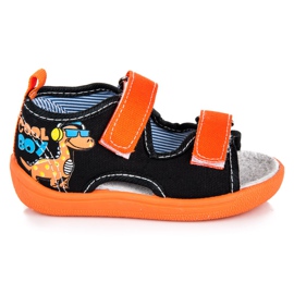 American Club Papuče s otvorenim prstima crna