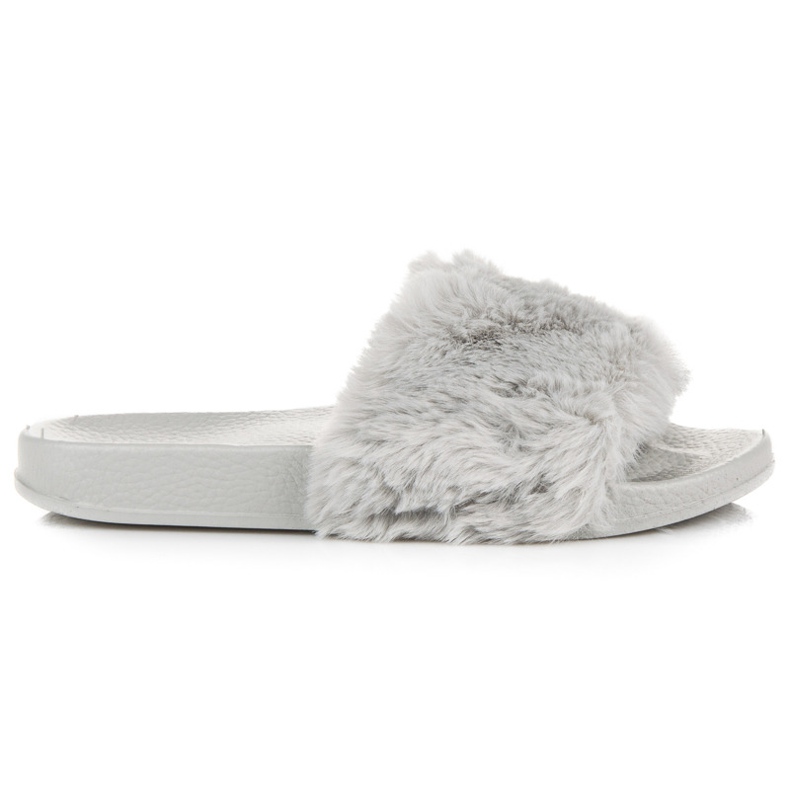 Bona Ženske papuče sa krznom siva