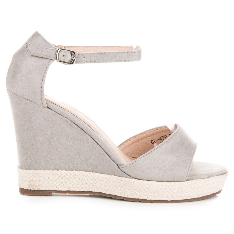 Seastar Sandale na klin od antilopa siva