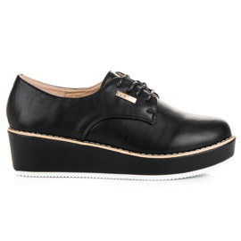 Vices Vezane cipele na klin poroci crna