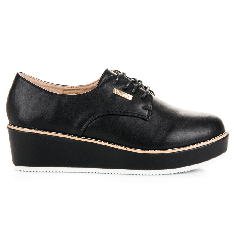 Vices Vezane cipele na klin poroci crno