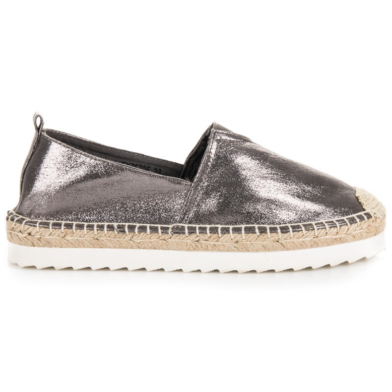 Grafitne slip-on espadrile siva