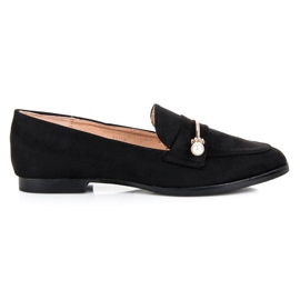 Seastar Loaferice s biserima crna