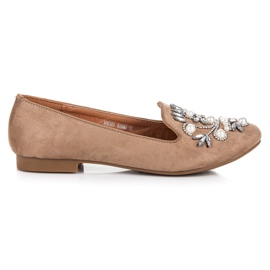 Lovery Bež ukrasne mokasine
