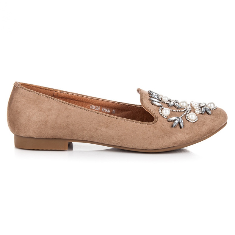 Lovery Bež ukrasne mokasine