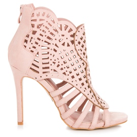 Seastar Ažurne sandale na klizaču ružičasta