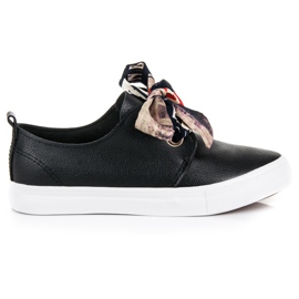 Seastar Elegantne tenisice vezane vrpcom crna