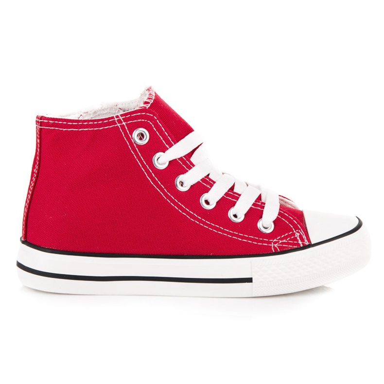 Tenisice iznad gležnja s patentnim zatvaračem crvena