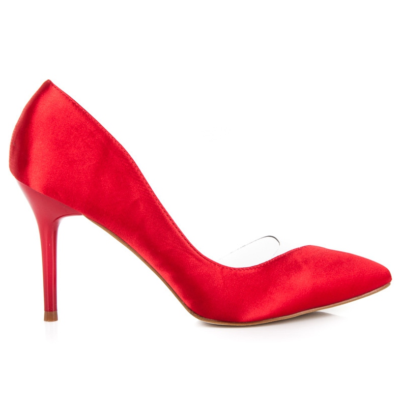 Satenske prozirne igle crvena